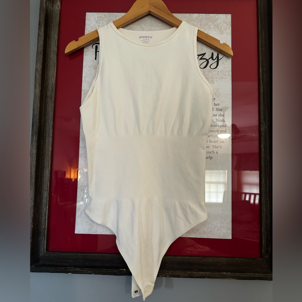 Joyspun Cream Sleeveless Bodysuit  neverworn